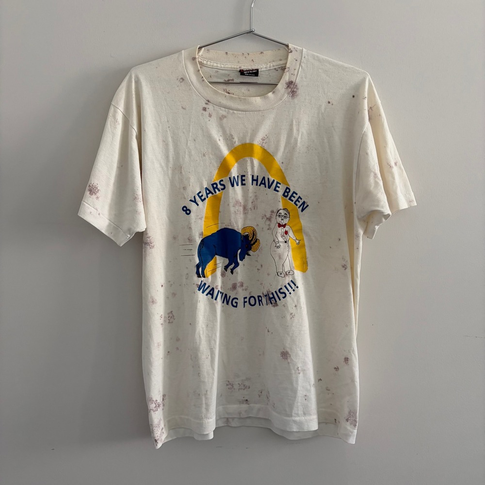 Vintage 90s St Louis Rams Fruit of the Loom Best T-Shirt Large Single Stitch USA